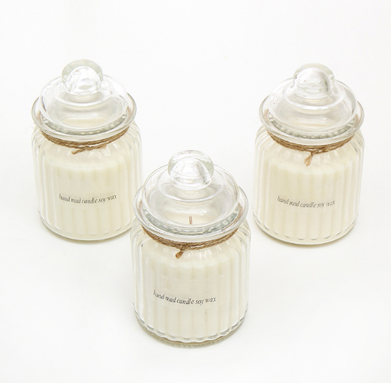 Hand poured scented natural soy wax candles with private label for home decor and fragrance